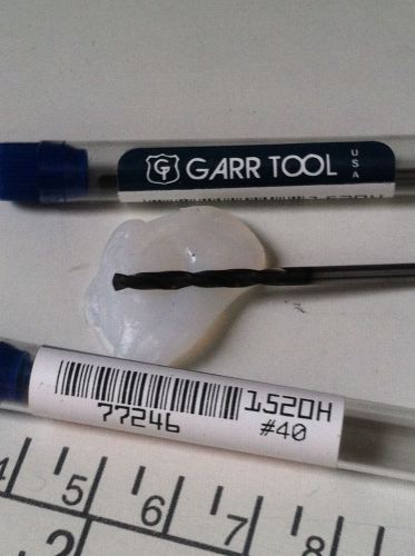 GARR tool solid carbide # 40 drill bits