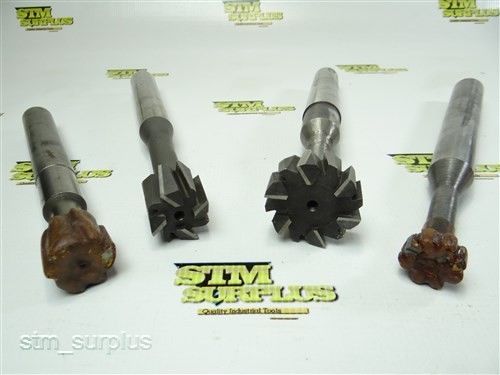 NICE LOT OF 4 HSS HEAVY DUTY STAGGERED TOOTH KEYSEAT CUTTERS 1&#034; TO 1-3/4&#034; ALLIAN