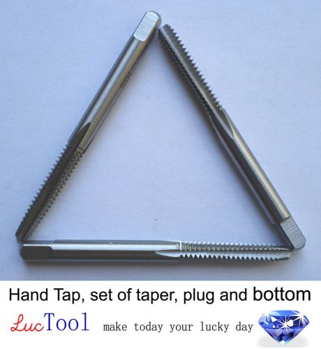 1/4&#034;-20 Hand Tap Set--taper, plug, bottoming, ANSI, HSS, brand new, 1/4 tap set