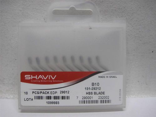 Shaviv B10 9-Pack Deburring HSS Blades (151-29212) *NEW*