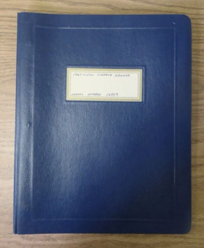 Mattison Hydraulic Precision Surface Grinders Parts Catalog Operating Manual