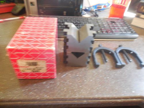 Starrett v block and clamp kit 568c 1 pair with original box.  free usa shipping for sale