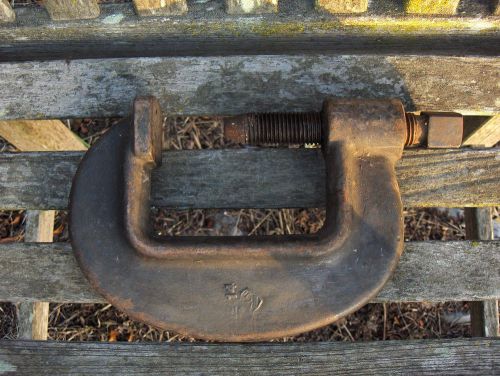 Vintage armstrong no.14 heavy duty c-clamp~ 4-1/2&#034; capacity made in the usa for sale