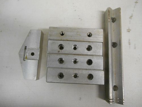 Lot 6 vintage aluminum machinist bore grinding milling lathe bar block holders for sale