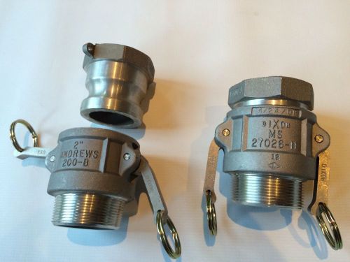 Set of alum. cam loc 200a with 200b-c quick connect coupling ms-27025-11 &amp; xx 3 for sale