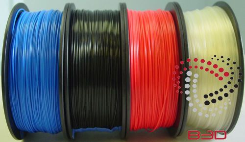 1.75 mm Filament 4 3D Printer.PLA BLUE, BLACK, RED &amp; NATURAL BUNDLE SPOOLS