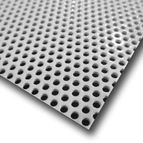 White painted aluminum perforated sheet .040&#034; x 24&#034; x 48&#034; - 1/16&#034; holes for sale