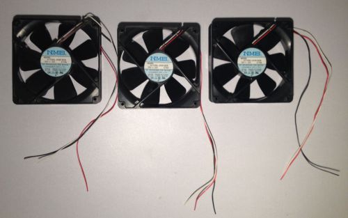 Lot of 3 -  NMB Chassis Brushless Fan 120mm; 12v DC; .74 amp; 4710NL-04W-B59