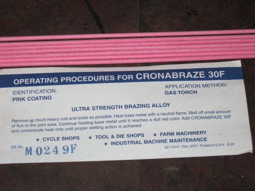 10 Cronatron Brazing Rod Welding Repair Cast Iron Steel Metals Built in Flux 1/8