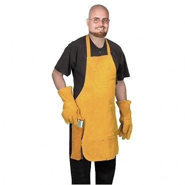3 pc welders set leather welding apron gloves holder for sale