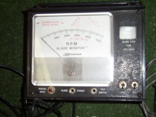 Esi blade speed monitor gauge 0 to 5000 rpm, 9v used for sale