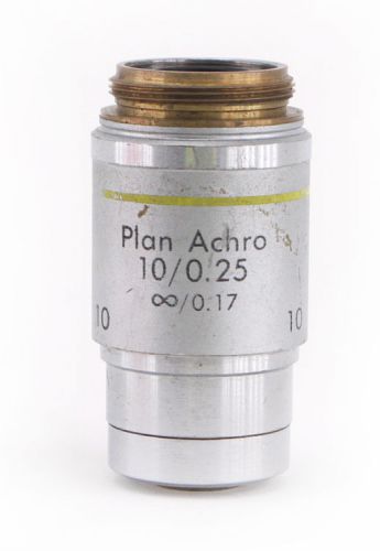 Reichert 10/0.25?/0.17 Plan Achro Microscope Objective Laboratory 1732 10x