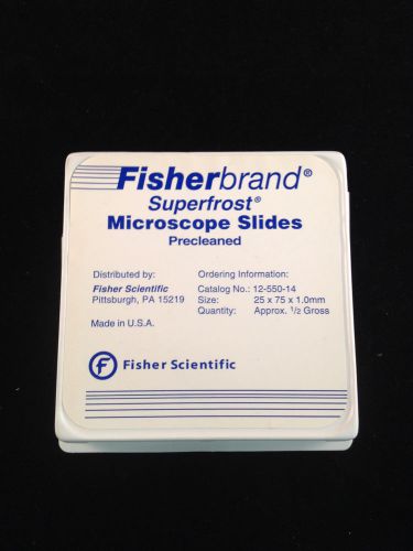 Fisher Superfrost Precleaned Microscope Slides 25 x 75 x 1.0mm Cat. 12-550-14