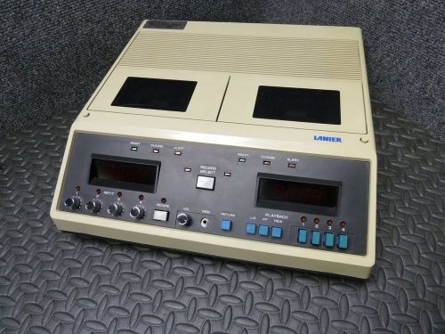 SHIPS FREE! LANIER LCR-3D DUAL RECORDER 4 CHANNEL TRANSCRIBING DICTATION MACHINE