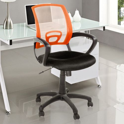 New Modern Adjustable Home Office Computer Chair Stool Fabric Padded Seat