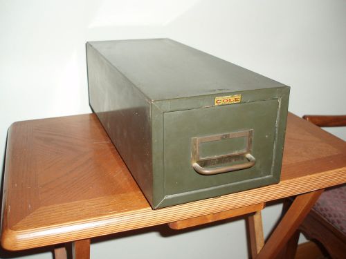 Vintage Cole 3 x 5 Index Card Cabinet Industrial File Cabinet