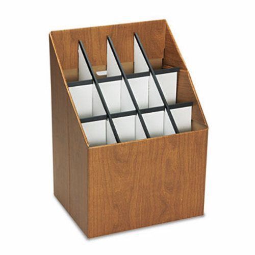 Safco Roll Files, 12 Compartments, 15w x 12d x 22h, Woodgrain (SAF3079)