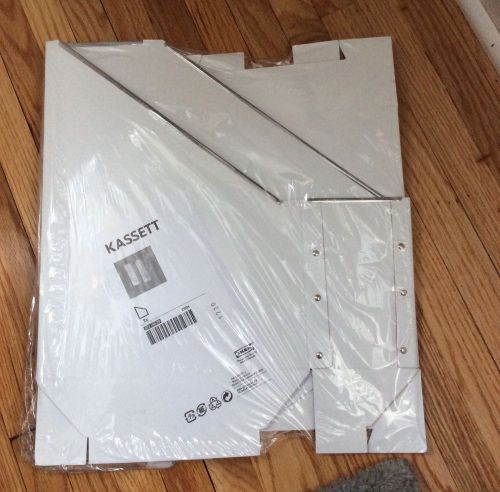 NEW Ikea Kassett 2 Pack Magazine File Folder Organizer, White 502.144.28