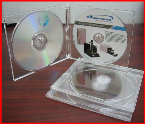 5.2mm Double CD Slim Jewel Case Crystel Clear Hold 2 Discs 50 Pk Case