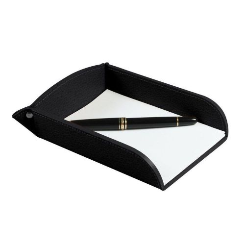 LUCRIN - Small A6 Paper holder - Granulated Cow Leather - Black