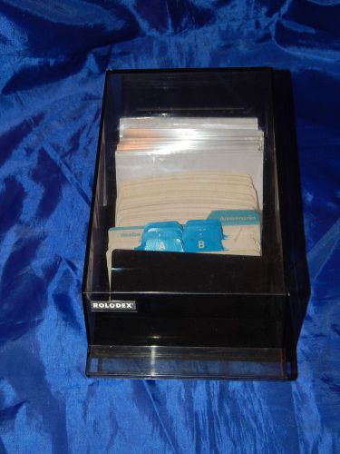 Rolodex VIP 24C, Extra Long with A thru Z Index &amp; Many Blank Cards file box