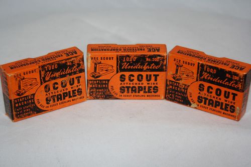 Vintage ace scout staples 3 boxes unused no 200 for sale