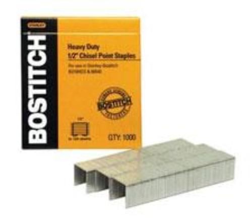 Stanley bostitch heavy duty staples 1000 count 1/2&#039;&#039; leg for sale