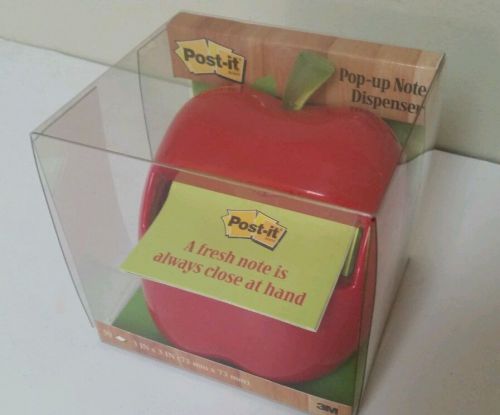 3M Post-it Note Red Apple Pop-up Note Dispenser ~ Great Teacher Gift!! NEW!