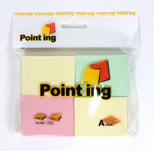A-One Pointing-7 3Pack(1200sheets) POST IT Sticky Notes Notepads 37X51mm 1.5X2&#034;