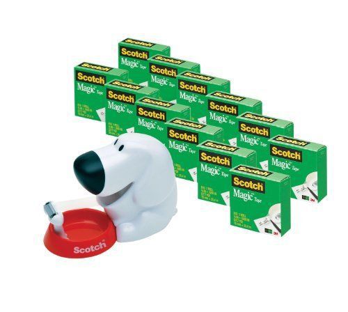 Scotch magic tape dog dispenser value pack - holds total 1 (810k12c31dog) for sale
