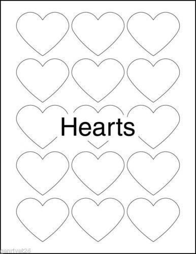 1200 Heart Labels for Laser &amp; Ink Jet Printers - 196