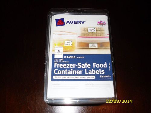 8~Packs Avery Freezer Safe Food Contr Labels , 40 pack/320 total, 1.75&#034; x 1.25&#034;