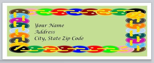 30 Buttons Personalized Return Address Labels Buy 3 get 1 free (bo88)