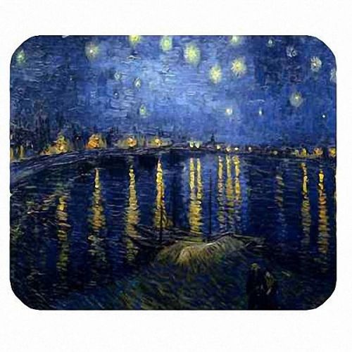 New Vincent Van Gogh Starry Night On The Rhode Mouse Pads Mats Mousepad Hot Gift