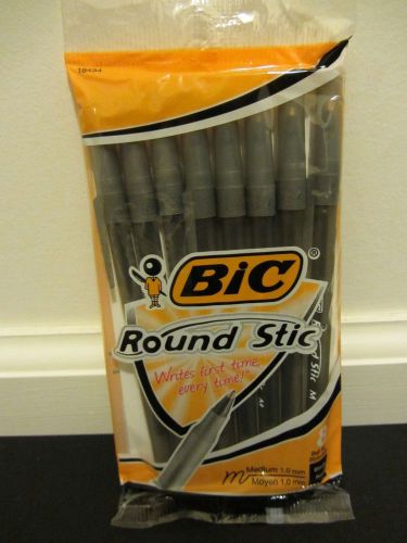 BIC Round Stic Black 8 Pack
