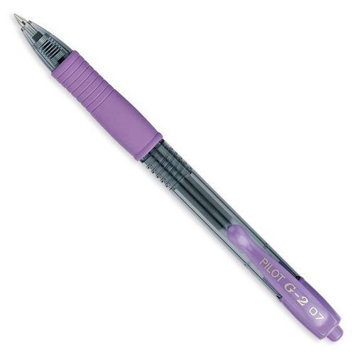 NEW - Pilot G2 Retractable Gel Ink Rolling Ball Pen Purple