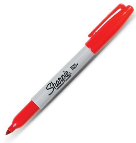 Sharpie Permanent Marker - Fine Marker Point Type - Red Ink - 1 / (san30102)