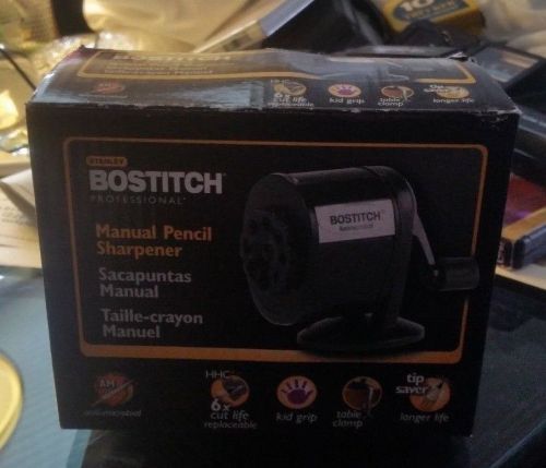 Stanley Bostitch All Metal Antimicrobial 8-hole Manual Pencil Sharpener in box