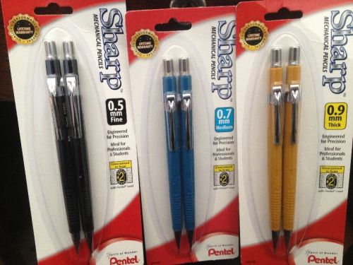 Brand New Pentel Mechanical Pencils - LOT OF 6 PENCILS