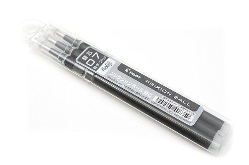 Pilot FriXion Gel Ink Pen Refill - 0.7 mm - Black - Pack of 3