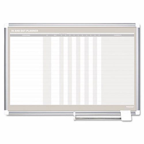 Mastervision In-Out Magnetic Dry Erase Board, 36x24, Silver (BVCGA01110830)