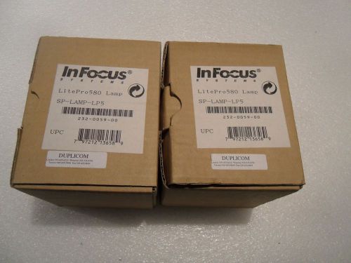 InFocus LitePro580 Lamp SP-Lamp-LP5 NIB 2 for 1
