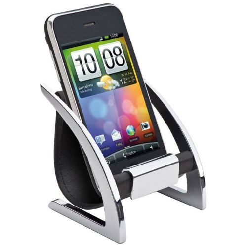 Mobile phone holder made of chromed metal and pu - chair stand office desk for sale
