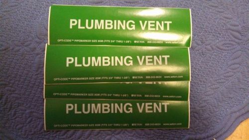 (4) Plumbing Vent Pipe Labeling Stickers