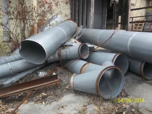 METAL DUCTWORK TUBING/PIPING, USED, LOT OF APPROXIMATELY 45 PIECES