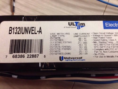 New universal b132iunvel ballast lighting technologies 120/277v ultim 8 f32t8 for sale