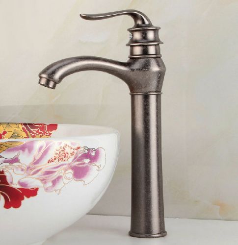 Tall Oil Rubbed Bronze Basin Faucet Single Handle Single Hole Mixer Tap