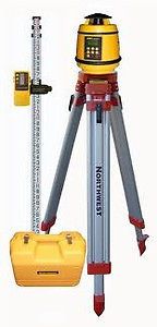 Nrl800x dial-in grade laser level package with detector,tripod, and rod for sale