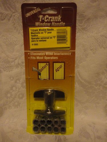T-CRANK Window Handle NEW PRIME LINE H-3893 UNIVERSAL.  Fits All Spindles.