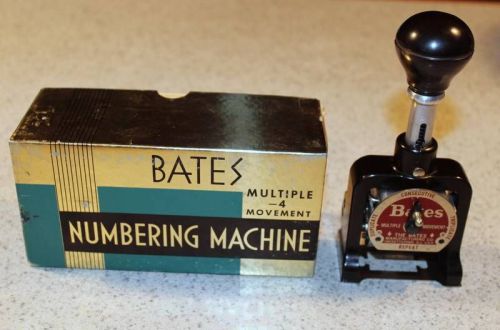 Bates Numbering Machine Multiple 4 Movement 8 Wheels UNUSED NOS in Box